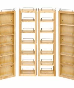Rev-A-Shelf Wood Swing Out Pantry Cabinet Organizer Kit, 12"Wx7.5"Dx45"H