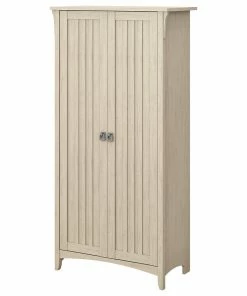 Bush Industries Salinas Kitchen Pantry Cabinet With Doors, White