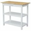 Casual Home Kitchen Island With Solid Wood Top, White -Coast2Coast shop b7b14efe05b80d51 3664 w800 h800 b1 p0