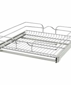 Rev-A-Shelf Single Tier Bottom Mount Pull Out Steel Wire Organizer, 21"