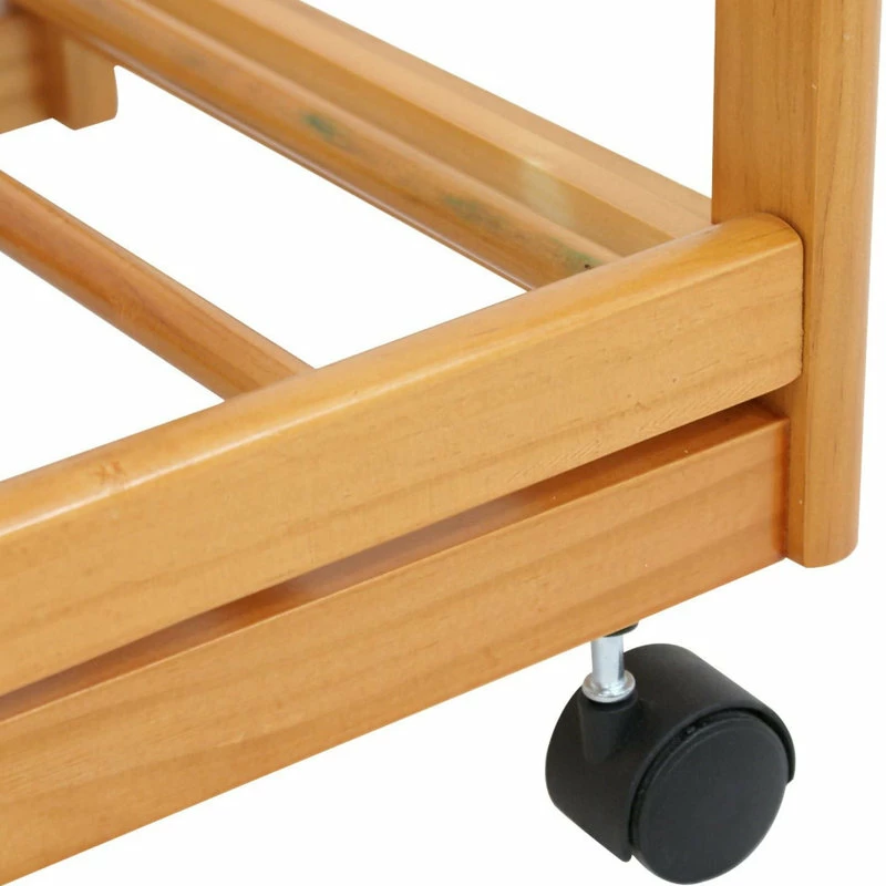Imtinanz Multi Functional Rolling Wooden Storage Trolley 6 Imtinanz Multi Functional Rolling Wooden Storage Trolley - Image 4