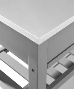 Crosley Chloe Stainless Steel Top Kitchen Island Cart, Gray/Stainless Steel -Coast2Coast shop b981af190f73b87f 4793 w800 h800 b0 p0