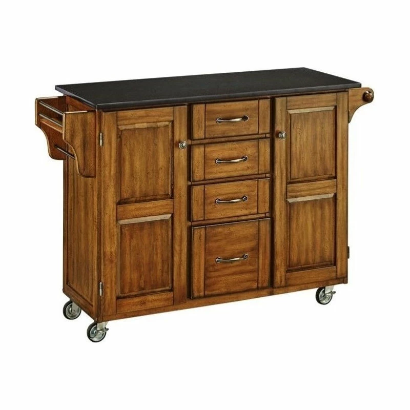 Homestyles Create-a-Cart Wood Kitchen Cart In Brown 4 Homestyles Create-a-Cart Wood Kitchen Cart In Brown - Image 2