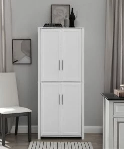 Crosley Savannah Tall Pantry, White -Coast2Coast shop bbe1e9a903b513d4 9636 w800 h800 b0 p0