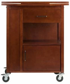 Winsome Gregory Transitional Solid Wood Kitchen Cart In Walnut 8 Winsome Gregory Transitional Solid Wood Kitchen Cart In Walnut -Coast2Coast shop bc61631b0ed9cdf6 7423 w800 h800 b1 p0