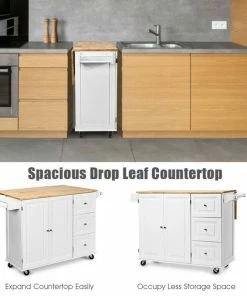 Gymax Drop-Leaf Kitchen Island Trolley Cart Wood Storage Cabinet W/ Spice Rack 11 Gymax Drop-Leaf Kitchen Island Trolley Cart Wood Storage Cabinet W/ Spice Rack -Coast2Coast shop bc9186580faff181 7703 w800 h800 b0 p0