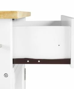 Crosley Savannah Wood Top Drop-Leaf Kitchen Island Cart, White/Natural -Coast2Coast shop bcc17cab0f73b8c4 3241 w800 h800 b0 p0