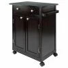 Winsome Savannah Utility Kitchen Cart, Espresso