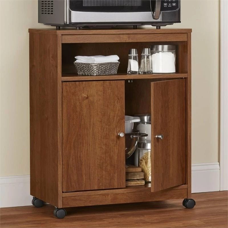 Ameriwood Home Altra Furniture Landry Microwave Cart In Bank Alder 4 Ameriwood Home Altra Furniture Landry Microwave Cart In Bank Alder - Image 2