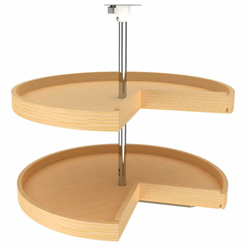 Rev-A-Shelf Banded Wood Pie Cut 2-Shelf Lazy Susans For Corner Base Cabinets 3 Rev-A-Shelf Banded Wood Pie Cut 2-Shelf Lazy Susans For Corner Base Cabinets