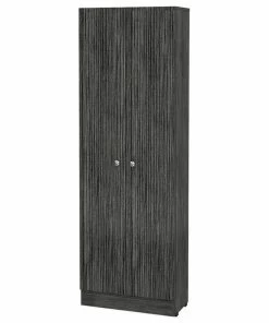 Pemberly Row Modern Wooden Veneer Pantry Storage Cabinet In Ash