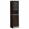Hodedah Import Inc. 63" Tall Open Shelf Enclosed Storage Kitchen Pantry, Chocolate-Gray 1 Hodedah Import Inc. 63" Tall Open Shelf Enclosed Storage Kitchen Pantry, Chocolate-Gray -Coast2Coast shop c121c1470112b69a 1951 w800 h800 b1 p0