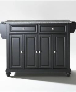 Crosley Cambridge Solid Granite Top Kitchen Island, Black Finish -Coast2Coast shop c251325e06463507 2036 w800 h800 b0 p0