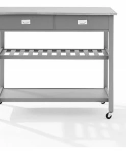 Crosley Chloe Stainless Steel Top Kitchen Island Cart, Gray/Stainless Steel -Coast2Coast shop c2d1d2170f73b85b 4793 w800 h800 b1 p0