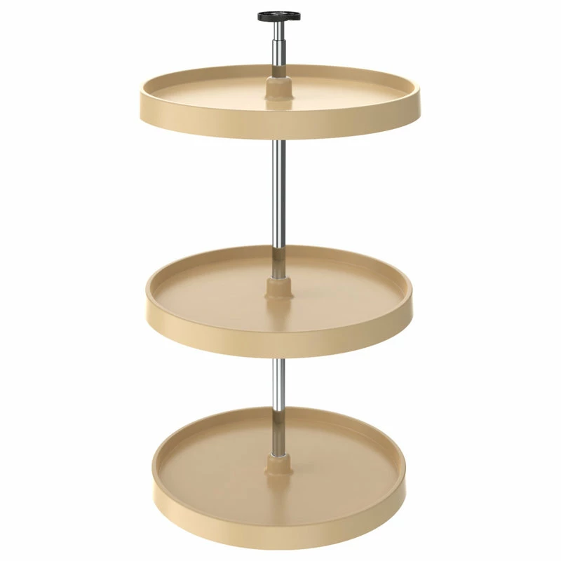 Rev-A-Shelf Full-Circle 3-Shelf Lazy Susans For 31"H Corner Wall, Almond, 20"Wx31-38"H 3 Rev-A-Shelf Full-Circle 3-Shelf Lazy Susans For 31"H Corner Wall, Almond, 20"Wx31-38"H