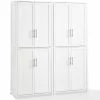 Crosley Savannah Tall Wooden Shaker Pantry In White (Set Of 2) -Coast2Coast shop c611503f01bec653 9053 w800 h800 b0 p0