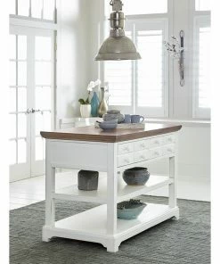 Progressive Furniture Shutters Kitchen Island In Light Oak And Distressed White -Coast2Coast shop c6613162098efcb6 3110 w800 h800 b0 p0