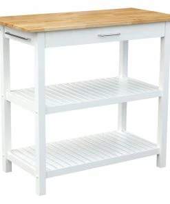 Casual Home Kitchen Island With Solid Wood Top, White 10 Casual Home Kitchen Island With Solid Wood Top, White -Coast2Coast shop cac1758e05b80d57 3664 w800 h800 b1 p0