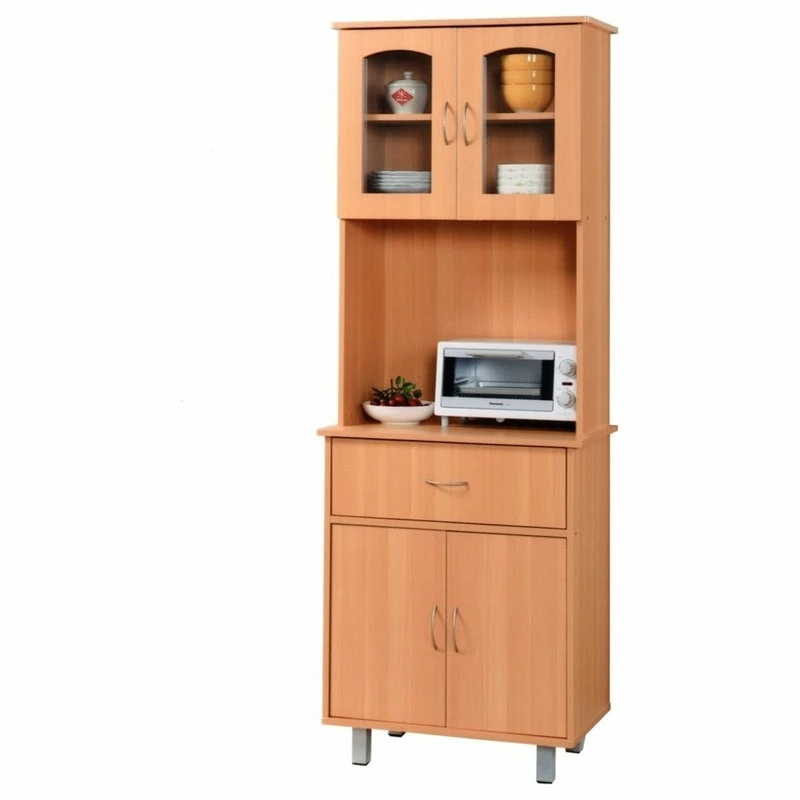 Hodedah Import Inc. Kitchen Cabinet, Beech 3 Hodedah Import Inc. Kitchen Cabinet, Beech