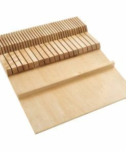 Rev-A-Shelf Wood Trim To Fit Knife Block Drawer Insert Organizer, Natural