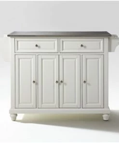 Crosley Cambridge Stainless Steel Top Kitchen Island, White Finish 9 Crosley Cambridge Stainless Steel Top Kitchen Island, White Finish -Coast2Coast shop cd11c9ad06463418 2037 w800 h800 b0 p0