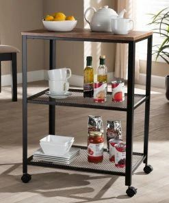 Baxton Studio Nemagro Metal And Wood Kitchen Serving Cart 11 Baxton Studio Nemagro Metal And Wood Kitchen Serving Cart -Coast2Coast shop ce1146e00e7bec74 2471 w800 h800 b0 p0