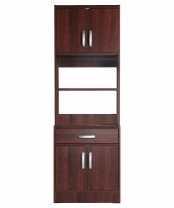 Better Home Products Shelby Tall Wooden Kitchen Pantry In Mahogany