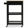 GDFStudio Tattnall Dade Kitchen Cart With Wheels, Black/Natural -Coast2Coast shop d1b1ff120fc684d3 0955 w800 h800 b1 p0