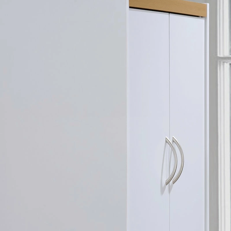 Hodedah Import Inc. 4 Door Pantry, White 7 Hodedah Import Inc. 4 Door Pantry, White - Image 5