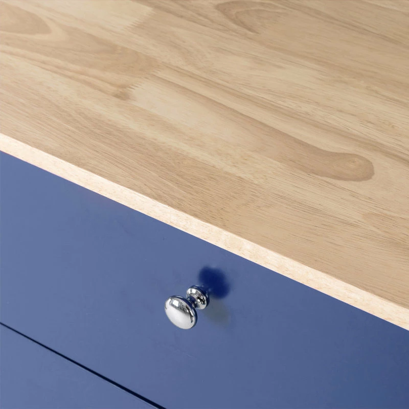 Glitzhome 34.25''H Wooden Basic Kitchen Island, 1 Drawer And 1 Door And 2 Tier, Navy Blue 13 Glitzhome 34.25''H Wooden Basic Kitchen Island, 1 Drawer And 1 Door And 2 Tier, Navy Blue - Image 11