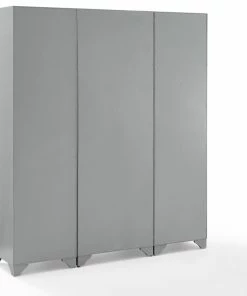 Crosley Tara 3-Piece Pantry Set, Distressed Gray Pantry And 2 Linen Cabinets -Coast2Coast shop d5d1688c0f73ba01 0207 w800 h800 b1 p0