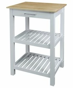 Yu Shan Sunrise Kitchen Island With Harvest Hardwood Top