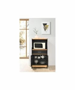 Hodedah Import Inc. Microwave Kitchen Cart, Black-Beech 10 Hodedah Import Inc. Microwave Kitchen Cart, Black-Beech -Coast2Coast shop d6416a410112b6a1 1938 w800 h800 b0 p0
