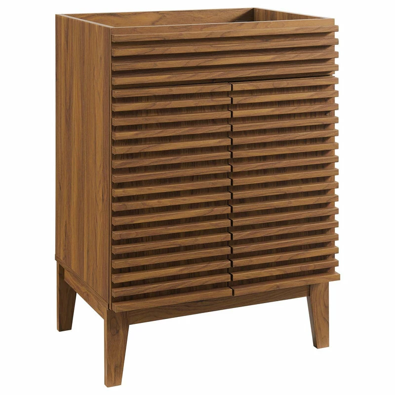 LexMod Render Bathroom Vanity Cabinet, Sink Basin Not Included, Walnut 4 LexMod Render Bathroom Vanity Cabinet, Sink Basin Not Included, Walnut - Image 2