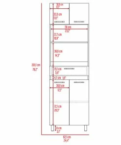 FM FURNITURE Auburn Microwave Pantry Cabinet, White -Coast2Coast shop dac1adba03515877 1831 w800 h800 b1 p0