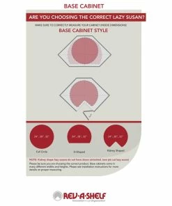 Rev-A-Shelf Value Line Polymer Kidney 2-Shelf Lazy Susans For Corner Base, White, 24"W -Coast2Coast shop dbd106a10e7a5cfc 8007 w800 h800 b1 p0