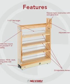 Rev-A-Shelf Wood Base Cabinet Pull Out Organizer With BB Soft Close, 5" 13 Rev-A-Shelf Wood Base Cabinet Pull Out Organizer With BB Soft Close, 5" -Coast2Coast shop dc61705f0fb3e91c 8035 w800 h800 b0 p0