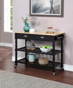 Convenience Concepts French Country 3 Tier Butcher Block Kitchen Cart V2-239 -Coast2Coast shop dcf172610112f3c6 9045 w800 h800 b0 p0