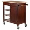 Winsome Marissa Transitional Solid Wood Kitchen Cart In Walnut And Natural -Coast2Coast shop dd01589e0ed9cdf7 5965 w800 h800 b1 p0