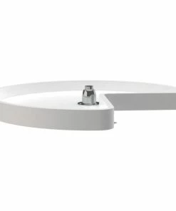 Rev-A-Shelf Kidney 1-Shelf Lazy Susan For Corner Base Cabinet, White, 24"W