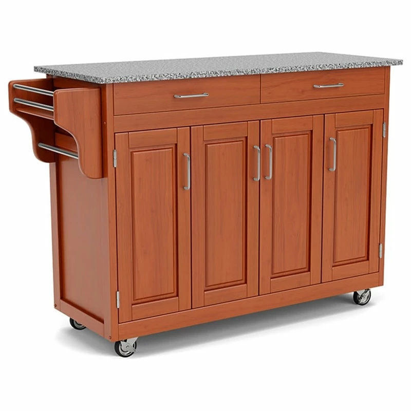Homestyles Create-a-Cart Wood Rolling Kitchen Cart In Brown 5 Homestyles Create-a-Cart Wood Rolling Kitchen Cart In Brown - Image 3