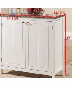 Pilaster Designs Blake Kitchen Island Cabinet With Adjustable Storage Shelf, White & Marble Wood -Coast2Coast shop ddc1d3b10a3412e2 6737 w800 h800 b0 p0