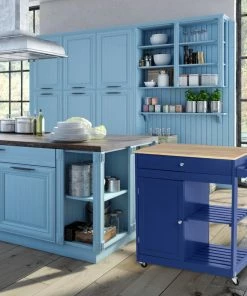 Glitzhome 34.25''H Wooden Basic Kitchen Island, 1 Drawer And 1 Door And 2 Tier, Navy Blue 23 Glitzhome 34.25''H Wooden Basic Kitchen Island, 1 Drawer And 1 Door And 2 Tier, Navy Blue -Coast2Coast shop dec102df00d6ba41 4113 w800 h800 b0 p0