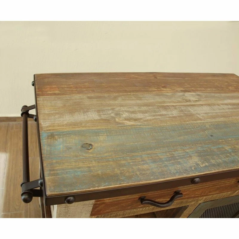 Crafters And Weavers Bayshore Rustic Solid Wood Kitchen Island, 39" 5 Crafters And Weavers Bayshore Rustic Solid Wood Kitchen Island, 39" - Image 3