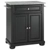 Crosley Alexandria Solid Granite Top Portable Kitchen Island, Black Finish -Coast2Coast shop e2d1bef802fe7859 3601 w800 h800 b1 p0