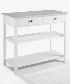 Crosley Chloe Stainless Steel Top Kitchen Island Cart, White/Stainless Steel 20 Crosley Chloe Stainless Steel Top Kitchen Island Cart, White/Stainless Steel -Coast2Coast shop e5112fa60f73b849 4808 w800 h800 b0 p0
