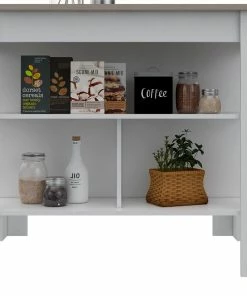 Tuhome Furniture Tuhome Modern Engineered Wood White Cala Kitchen Island -Coast2Coast shop e60198a3001b8a2a 4925 w800 h800 b0 p0