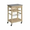 Pemberly Row Granite Top Kitchen Cart In Natural -Coast2Coast shop e6617dfb0c1840a6 1457 w800 h800 b1 p0