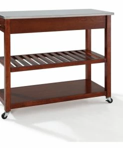 Crosley Stainless Steel Top Kitchen Cart/Island, Optional Stool Storage, Classic Cherry 11 Crosley Stainless Steel Top Kitchen Cart/Island, Optional Stool Storage, Classic Cherry -Coast2Coast shop e7d1241d06463d4a 0135 w800 h800 b1 p0