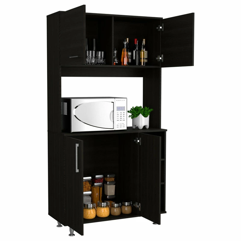 DEPOT ESHOP LLC Malta Kitchen Pantry Cabinet, Black Wengue 7 DEPOT ESHOP LLC Malta Kitchen Pantry Cabinet, Black Wengue - Image 5
